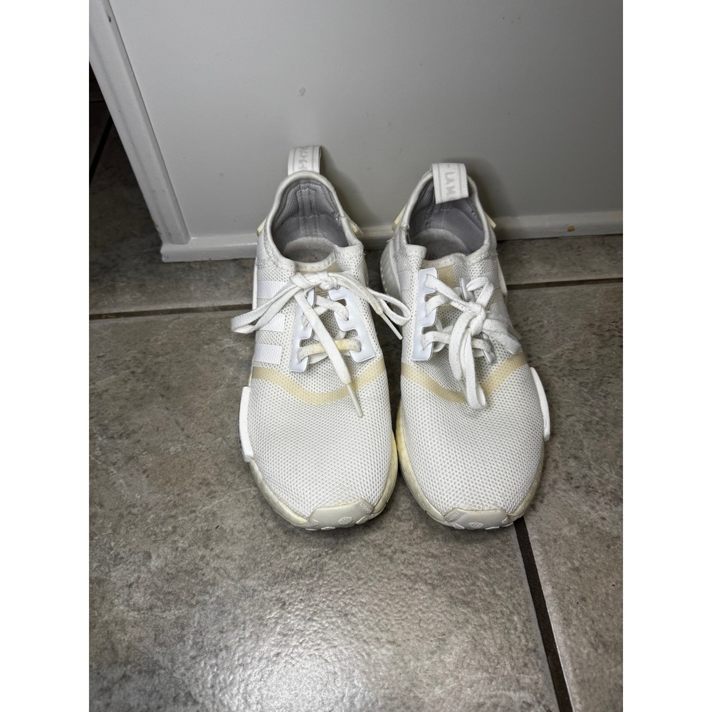 Adidas NMD R1 White Women Running Casual Sneakers Shoes Size 4